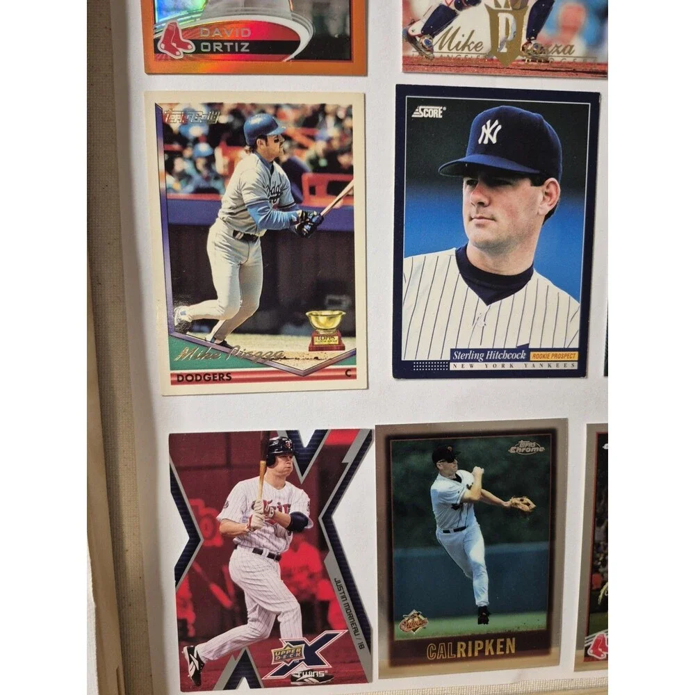 Baseball Card Lot David Ortiz Chrome Mike Piazza Cal Ripken Rickie Weeks Justin